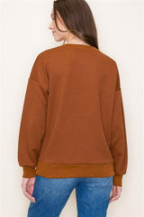 Textured Knit Crew Neck - Copper