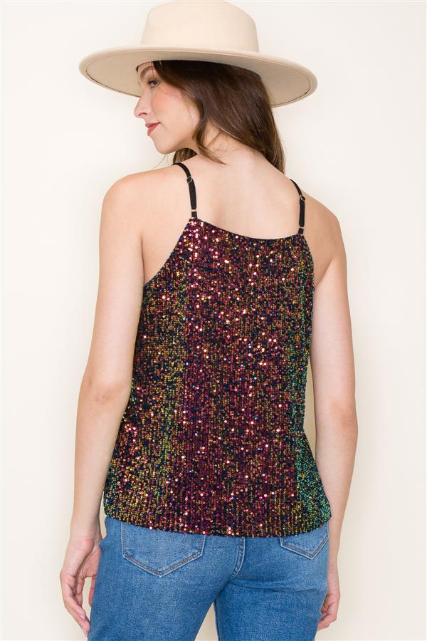 Sequined Cami Tank Top