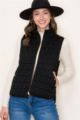 Quilted Solid Padding Vest