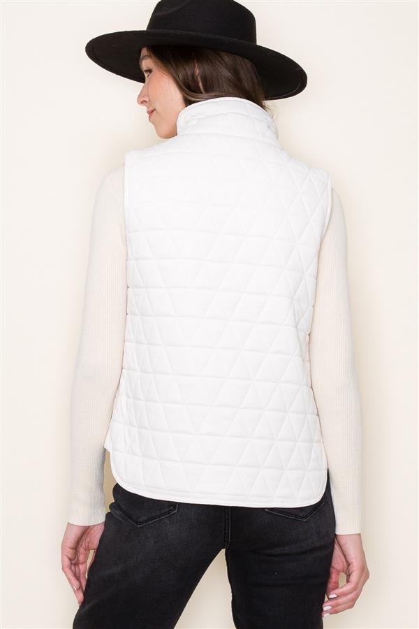 Quilted Solid Padding Vest