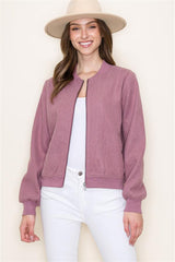 Solid Bomber Jacket - Mauve