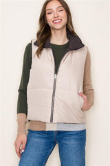 Reversible Solid Padding Vest