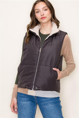 Reversible Solid Padding Vest