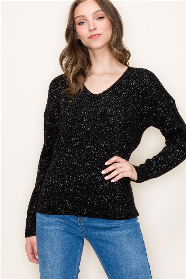 Light Weight V Neck Pullover Sweater