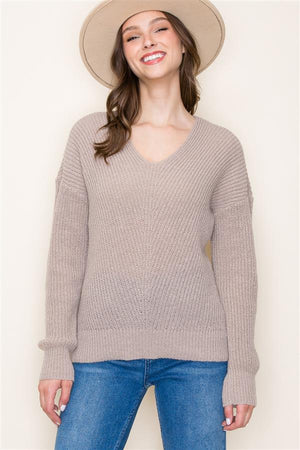 Light Weight V Neck Pullover Sweater