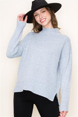 Texture Blocked Pullover Sweater