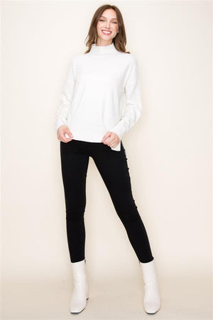 Texture Blocked Pullover Sweater