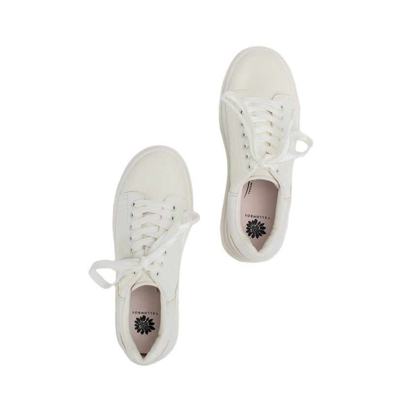 Ella White Platform Sneakers