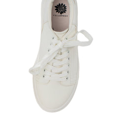 Ella White Platform Sneakers