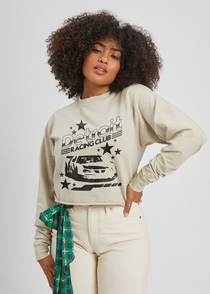 Detroit Racing Club Cropped Sweatshirt