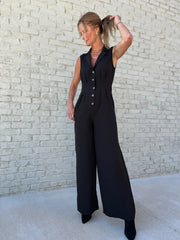 Black Jumpsuit with detail buttons