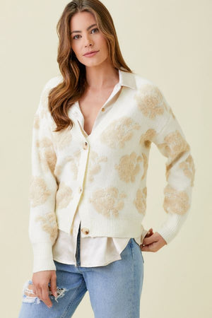 Floral Button-Down Cardigan