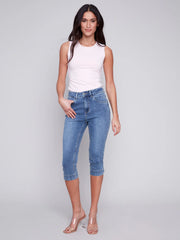 Knee High Capri Denim Pant