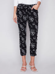 Printed Pull On Crinkle Jogger