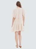 Button Front Tierred Mini Dress