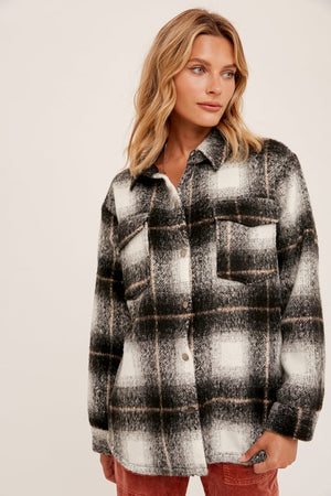 Plaid Button Down Shacket