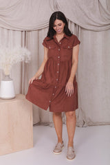 Rust Colored Corderoy Dress