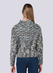 Multicolored Textured Knit Sweater