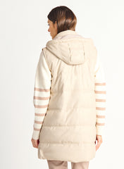 Faux Leather Puffer Vest