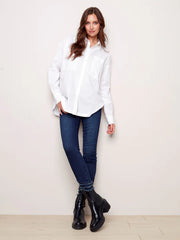 Loose Poplin Shirt - White